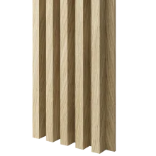 Dřevěné lamely ŠIROKÉ na LAMINOVANÉ desce (MDF), EVROPSKÝ DUB CPL, 46 x 300 x 2750 mm (0,825 m2)