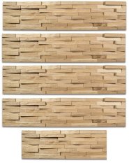 SPLITT MINI WOOD,  DUB PŘÍRODNÍ, 8 řad, štípaný obklad  - balení obsahuje 4,5 kusů panelů (790 x 180 mm)