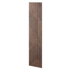 Veľkoformátový lamelový panel OSLO - DYHA Z AMERICKÉHO ORECHA, 600 x 2750 x 11 mm, ČIERNY MDF PANEL