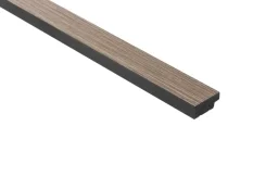 VZORKA - Koncový profil pre vodotesný lamelový panel (tri lamely) - ľavý - 135 x 28 x 12 mm - DUB ŠEDÝ
