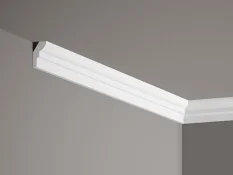 Stropná lišta – HLADKÁ, tvrdý plast ProFoam® (polyuretán), základný biely náter (pretierateľný), 25 x 15 x 2000 mm Stropná lišta – HLADKÁ, tvrdý plast ProFoam® (polyuretán), základný biely náter (pretierateľný), 25 x 15 x 2000 mm