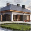 Kamenný obklad, Z BETONU, PORTO 2, tmavě šedá, 110 x 540 mm, tloušťka 19 - 30 mm, 0.36 m2