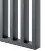 Dělící lamelová stěna s podstavcem - volně stojící, 990 x 2005 mm, (MDF), GRAFIT - Typ lamel: V úhlu 45° k základně