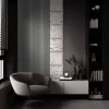 Akustický panel ACOUSTIC LINE - glacier grey | čierna, 2650 x 245 x 22 mm, lamely MDF + FINISH FOLIE, akustický podklad FILC