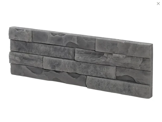 Betónový obklad, Z BETÓNU, UMBRIA 1, stredne sivá, 105 x 190 - 330 mm, hrúbka 8-17 mm, 0.43 m2