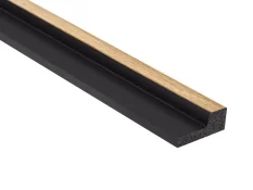Koncový profil pre vodotesný lamelový panel (päť lamiel) - pravý - 2700 x 29 x 12 mm - DUB PRÍRODNÝ