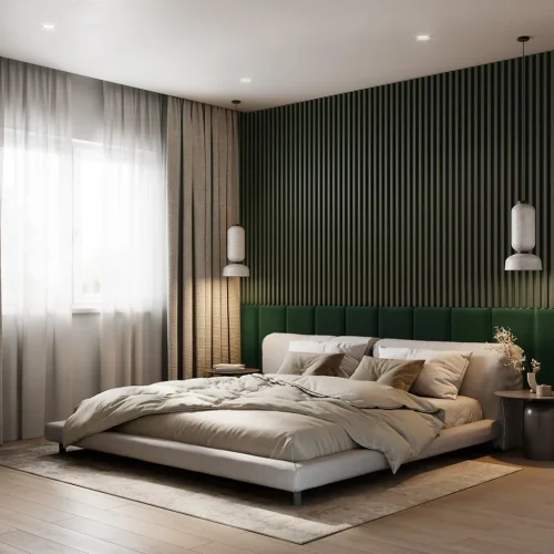 LINEA SLIM 3 dřevěné lamely na desce - botanic | černá, 2650 x 150 x 30 mm