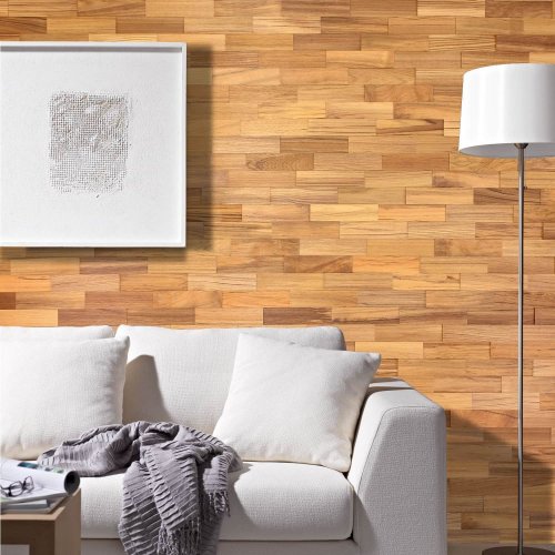 TEAK 200 (200 x 50 mm) - dřevěný obklad, lamela 3D - Povrchová úprava: Broušený - olejovaný