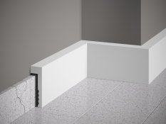 Podlahová lišta – PREMIUM, tvrdý plast PolyForce (HD Polymér), kvalitný biely lak (finálny povrch), 101 x 23 x 2000 mm