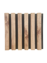 ATYPICKÝ PRODUKT - Akustický panel - DUB WOTAN, MDF + FOLIE FINISH 3D, ČERNÝ akustický podklad FILC, 300 x 285 mm