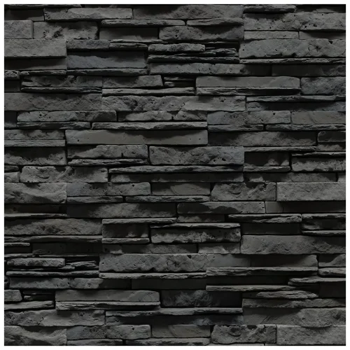 Kamenný obklad, Z BETONU, CONGO 1, tmavě šedá, 120 x 533, tloušťka 16 - 33 mm, 0.40 m2