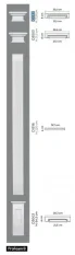 Pilaster - 168 x 317 x 80 mm