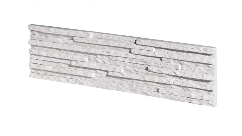 Betonový obklad, Z BETONU, PALERMO 1, bílá, 550 x 142 mm, tloušťka 10-26 mm, 0.62 m2