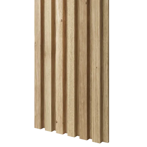 Drevené lamely ÚZKE na DYHOVANEJ doske (MDF), DUBOVÁ DYHA, 24 x 300 x 2750 mm (0,825 m2) - Povrchová úprava dyhy: Olejovaná