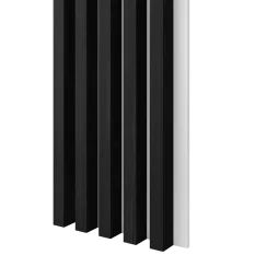 Dřevěné lamely ŠIROKÉ na BÍLÉ desce (MDF), ČERNÝ DUB, 46 x 300 x 2750 mm (0,825 m2)