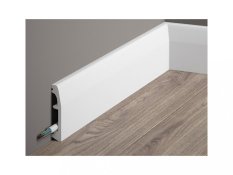 Podlahová lišta – PREMIUM, tvrdý plast PolyForce (HD Polymér), kvalitný biely lak (finálny povrch), 69 x 14 x 2000 mm Podlahová lišta – PREMIUM, tvrdý plast PolyForce (HD Polymér), kvalitný biely lak (finálny povrch), 69 x 14 x 2000 mm