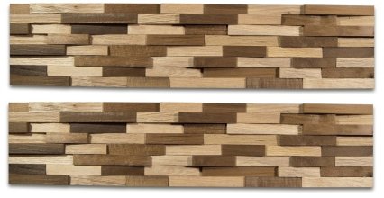 SPLITT MINI WOOD,  DUB MIX BAREV, 8 řad, štípaný obklad  - balení obsahuje 2 kusy panelů (790 x 180 mm)