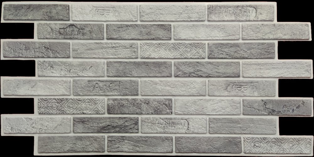 PVC dekorační panely - Old Black Brick, 960 x 485 x 0,35 mm