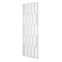 Dělící příčka JAPANDI, 520-2720 x 1800-2750 mm, (MDF), BÍLÁ MATNÁ