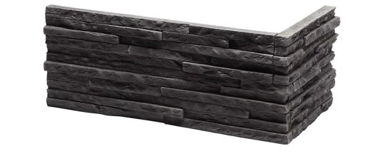 Betonový obklad, ROH, Z BETONU, PALERMO 2, tmavě šedá, 333 x 160 mm, tloušťka 10-26 mm, 0.56 m2