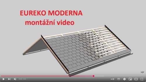 MONTÁŽNÍ VIDEO: Jak položit krytinu EUREKO MODERNA (animační návod krok za krokem)