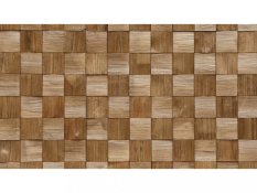 Dřevěné masivní čtverce slepené k sobě na síti - 3D design