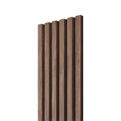 Akustický panel - OŘECH DÝHA, MDF, ČERNÝ akustický podklad FILC, 300 x 2750 mm