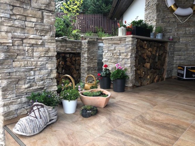 Kamenný obklad, Z BETONU, Ornel COMO, hnědošedá, 0.40m2