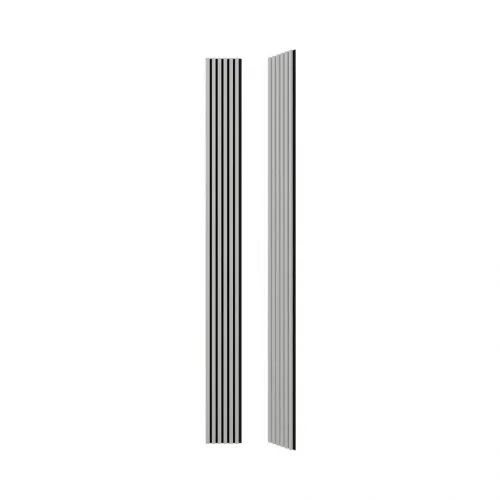 Akustický panel ACOUSTIC LINE - glacier grey | čierna, 2650 x 245 x 22 mm, lamely MDF + FINISH FOLIE, akustický podklad FILC