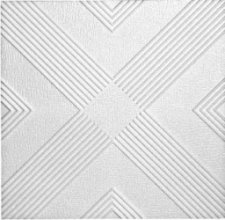Stropní kazety pěněné bílé - MEGA /MALTA / s falcem, 495 x 495 x 10 mm