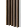 Drevené lamely ŠIROKÉ na BIELEJ doske (MDF), ORECH, 46 x 300 x 2750 mm (0,825 m2)