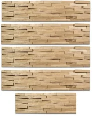 SPLITT MINI WOOD,  DUB PŘÍRODNÍ, 8 řad, štípaný obklad  - balení obsahuje 4,5 kusů panelů (790 x 180 mm)
