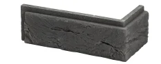 Cihlový obklad, ROH, Z BETONU, BOSTON 1 - grey, tmavě šedá, 90 x 200 mm, tloušťka 8-21 mm, 0.87 bm