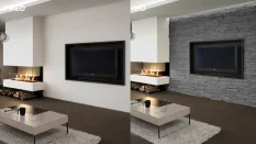 Sádrový obklad, ZE SÁDRY, CRETA 3, středně šedá, 500 x 200 mm, tloušťka 12-27 mm, 1 m2
