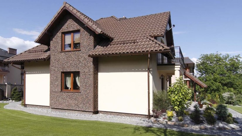 Cihlový obklad, Z BETONU, RUSTIK 540, červená, 210 x 60 mm, tloušťka 10-18 mm, 1 m2