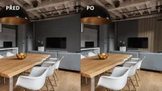 LINEA 3 dřevěné lamely na desce - dub | černá, 2750 x 176 x 40 mm LINEA 3 dřevěné lamely na desce - dub | černá, 2750 x 176 x 40 mm