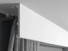 Garnižová LED osvetľovacia lišta, NEPRIAME OSVETLENIE, tvrdý plast PolyForce (HD Polymer), základný biely náter (pretierateľný), 179 x 55 x 2400 mm