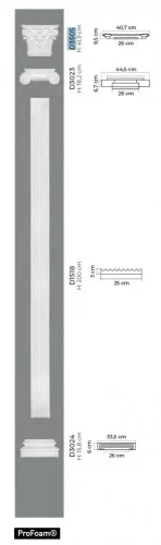 Pilaster - 345 x 407 x 95 mm
