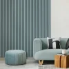 Akustický panel ACOUSTIC LINE - smoke blue | čierny, 2650 x 245 x 22 mm, lamely MDF + FINISH FOLIE, akustický podklad FILC