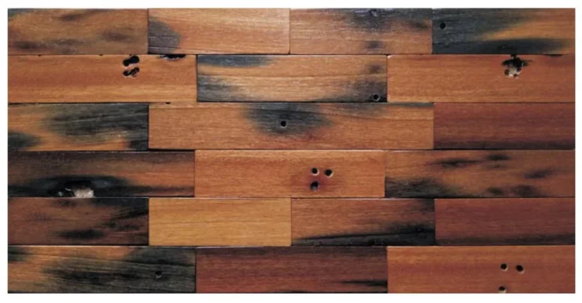 Drevená lodná mozaika - obkladový panel 600 x 300 x 10 mm (0,18 m²)