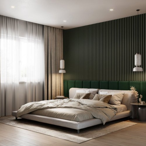 LINEA SLIM 3 drevené lamely na doske - botanic | čierna, 2650 x 150 x 30 mm