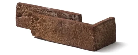 Tehlový obklad, ROH, Z BETÓNU, COUNTRY 640, hnedá, 80 - 190 x 62 mm, hrúbka 14-17 mm, 0.48 m2