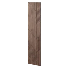 Velkoformátový lamelový panel HELSINKI - DÝHA Z AMERICKÉHO OŘECHU, 600 x 2750 x 11 mm, ČERNÝ MDF PANEL