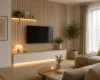 Drevené lamely ÚZKE na BIELEJ doske (MDF), DUB SONOMA, FINISH FÓLIA, 24 x 300 x 2750 mm (0,825 m2)