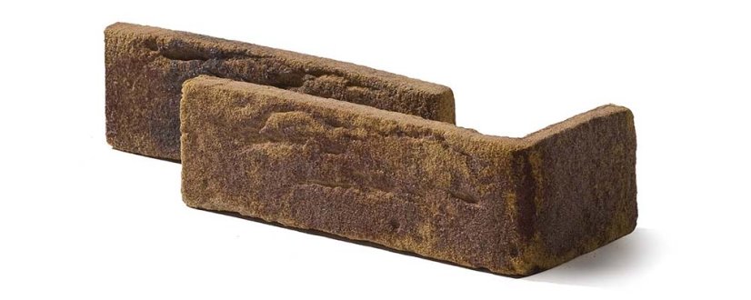 Cihlový obklad, ROH, Z BETONU, COUNTRY 610, středně hnědá, 80 - 190 x 62 mm, tloušťka 14-17 mm, 0.48 m2