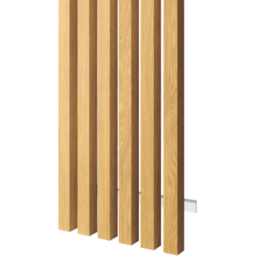 Lamely na fasádu, 6 lamel, MEDOVÝ DUB, 40 x 300 x 3000 mm, barevné varianty nosníku, HLINÍK - Barva: Bílá