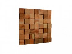 VZOREK - CUBE 1 - dřevěný obkladový panel na stěnu - rozměr vzorku: 172 x 172 mm