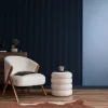 Akustický panel ACOUSTIC LINE - navy blue | černá, 2650 x 245 x 22 mm, lamely MDF + FINISH FOLIE, akustický podklad FILC
