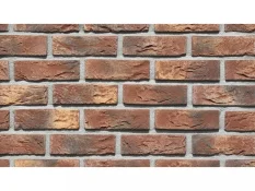 Cihlový obklad, Z BETONU, COUNTRY 676, hnědá, 205 x 62 mm, tloušťka 14-17 mm, 1 m2