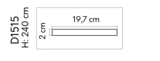 Lišta na orámovanie - tvrdý plast ProFoam® (Polyuretán), základný biely náter (pretierateľný), 197 x 2000 x 20 mm